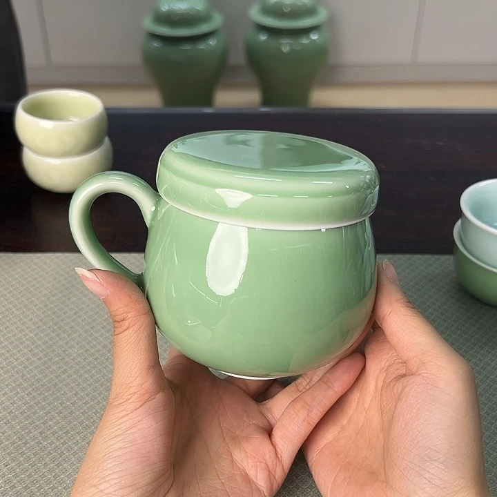 龙泉云间青瓷小米茶器