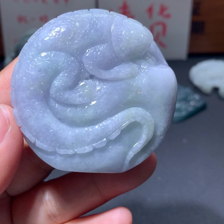 翡翠未镶嵌颈饰保真天然A货翡翠