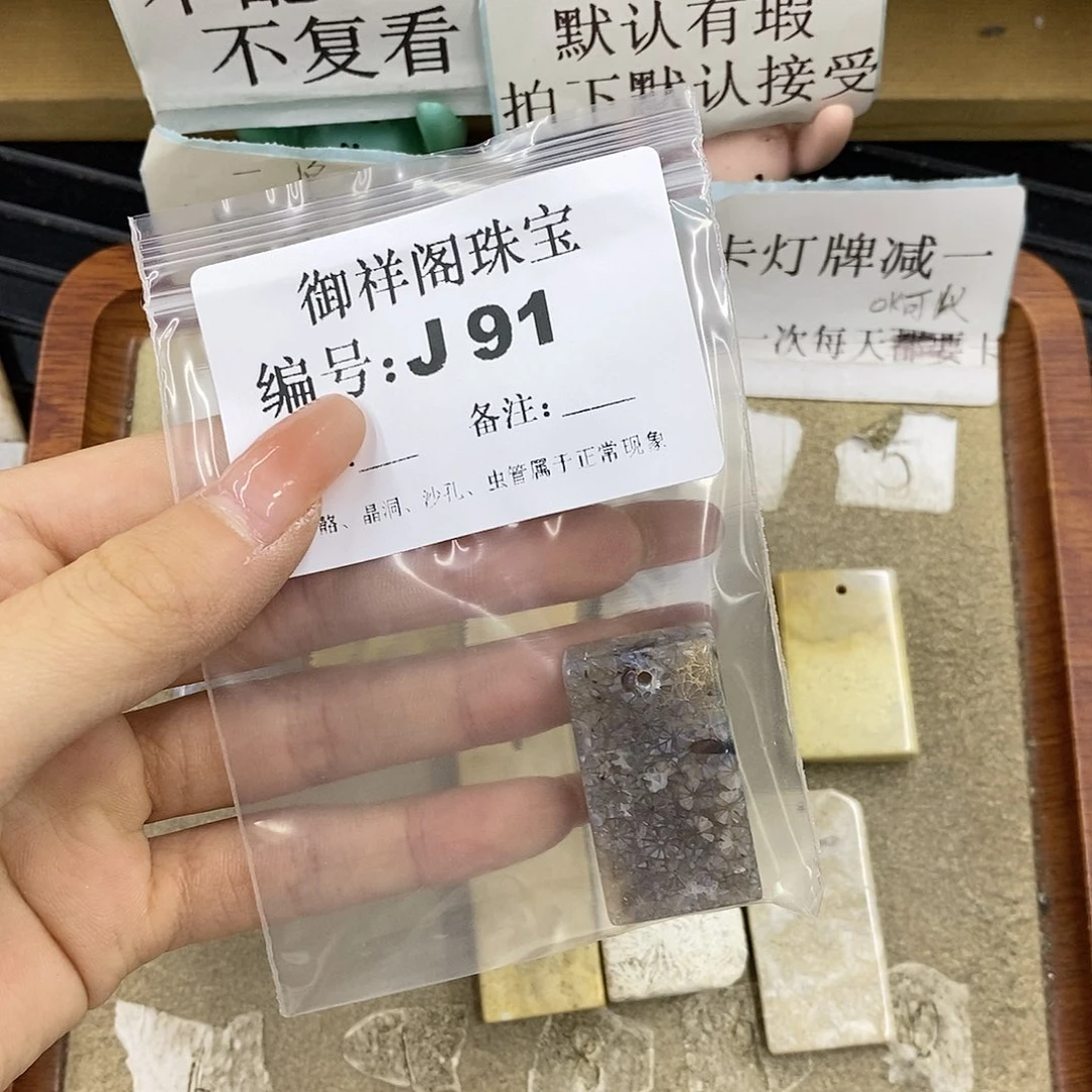 硅化珊瑚（珊瑚玉）未镶嵌颈饰山**月
