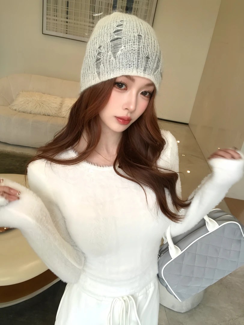 【奢绒打底】文文私服 简约纯色圆领毛衣日常百搭时尚感WWD5MY3206