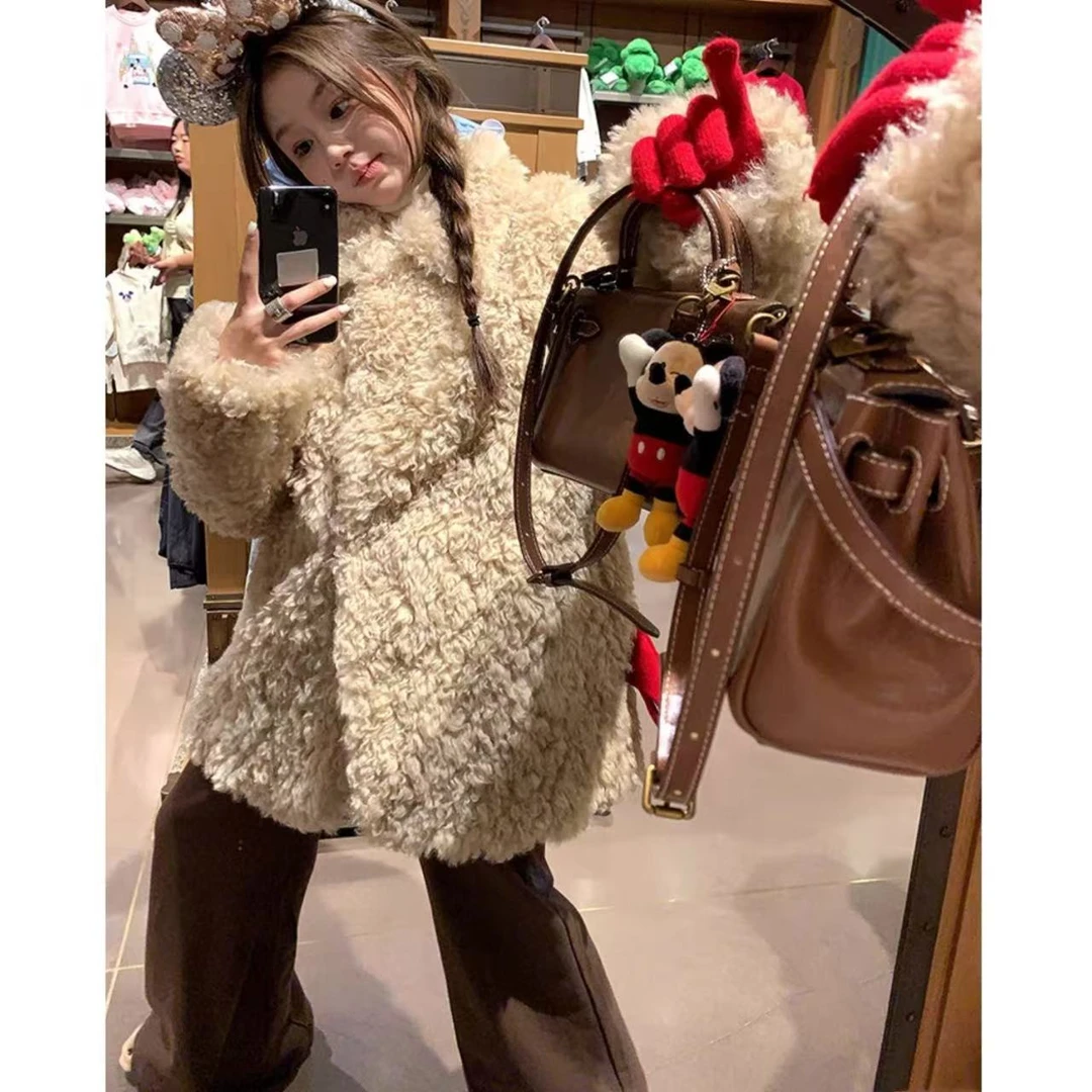 徐秋阳  肉桂卷  百搭时尚休闲设计感显瘦显白毛毛外套11858-