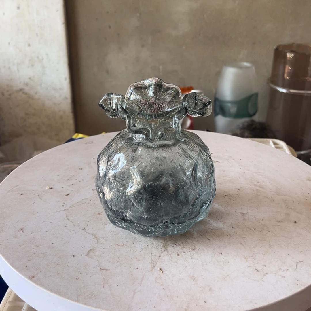 弘扬琉璃花器微瑕高度14