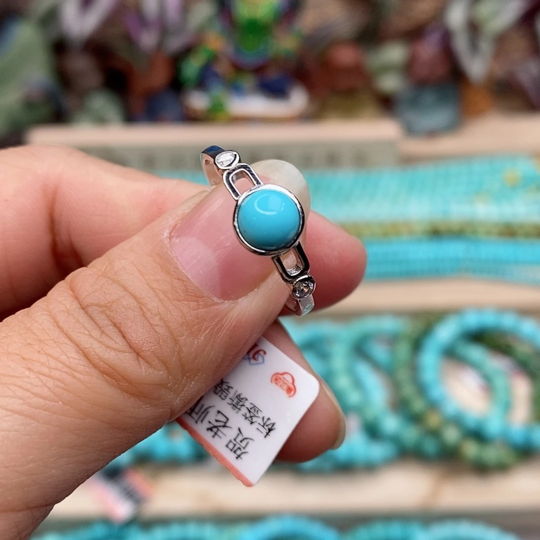 绿松石珠宝奇石银S925镶嵌