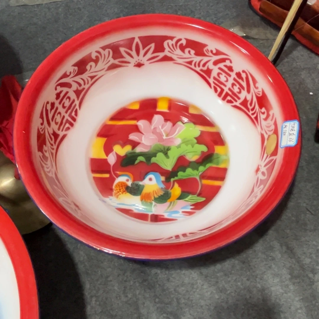 硕***多木搪瓷脸盆一个完整全品的