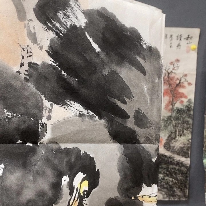 f***9国画拖心作品需要手绘画芯