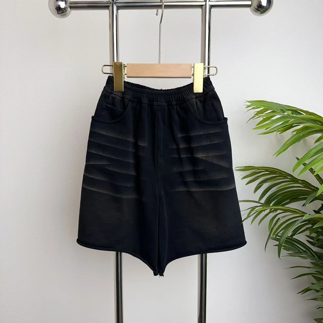 【3601】经典黑针织中裤B1-2