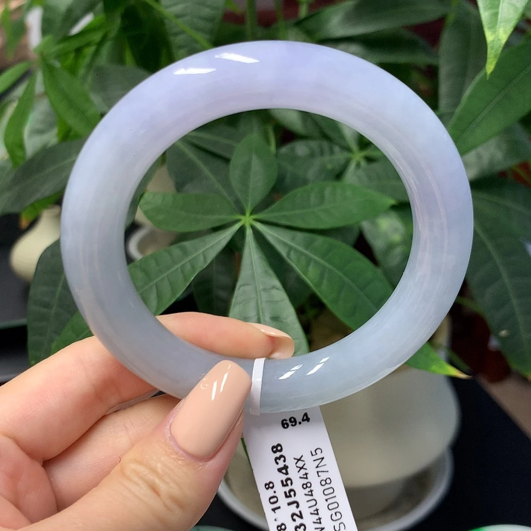 翡翠未镶嵌手镯天然缅甸翡翠56.3圆