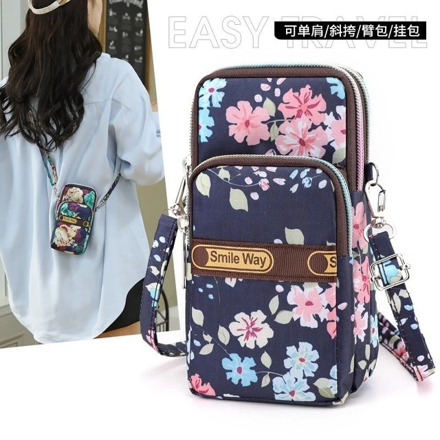 2025新款手机包女斜挎迷你小包放手机袋子挂脖布袋竖款手腕零钱包