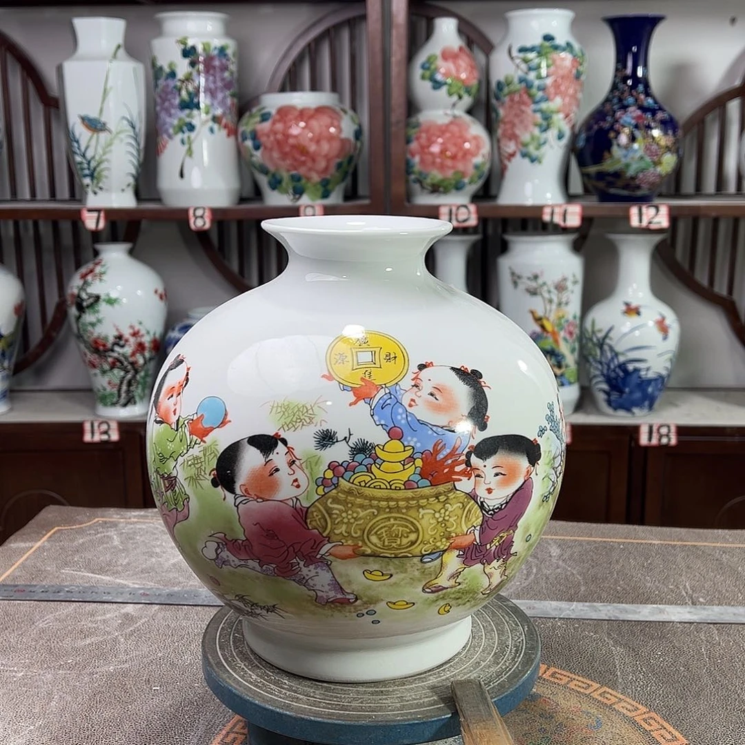 摆件陶景德镇陶瓷石进宝