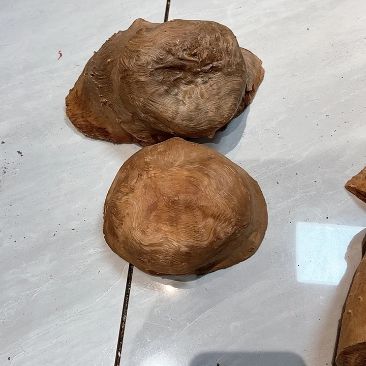 荔枝木兜***人荔枝木毛料加工果盘2个