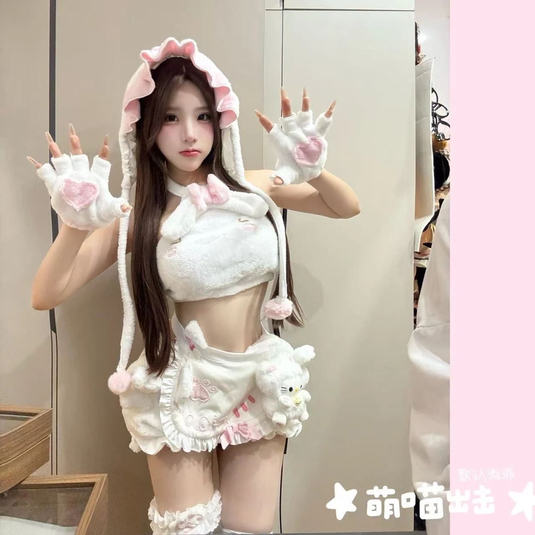 【元气喵】手作系列默认微瑕 萌喵出击 可爱小兔套装（W46 U26）