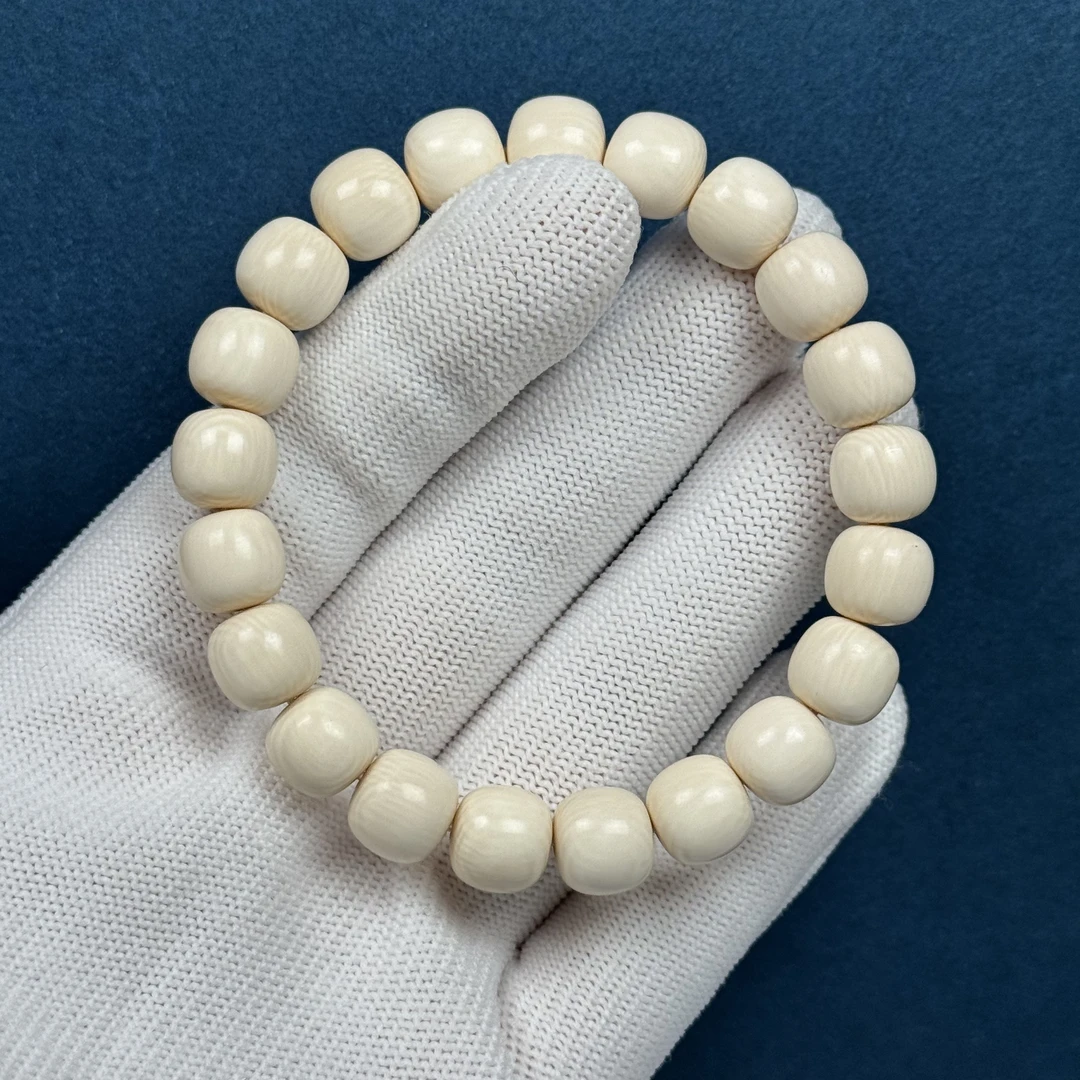U40-78天然猛犸牙 瑕疵特价老型手串9+mm支持复检假一罚十