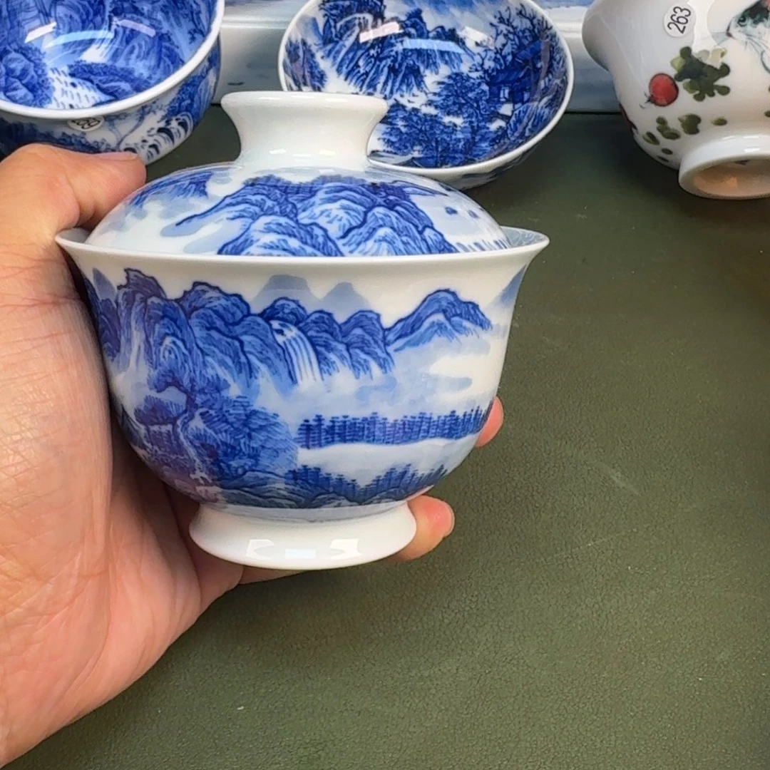 陶瓷景德镇纯手绘茶具圆圆289