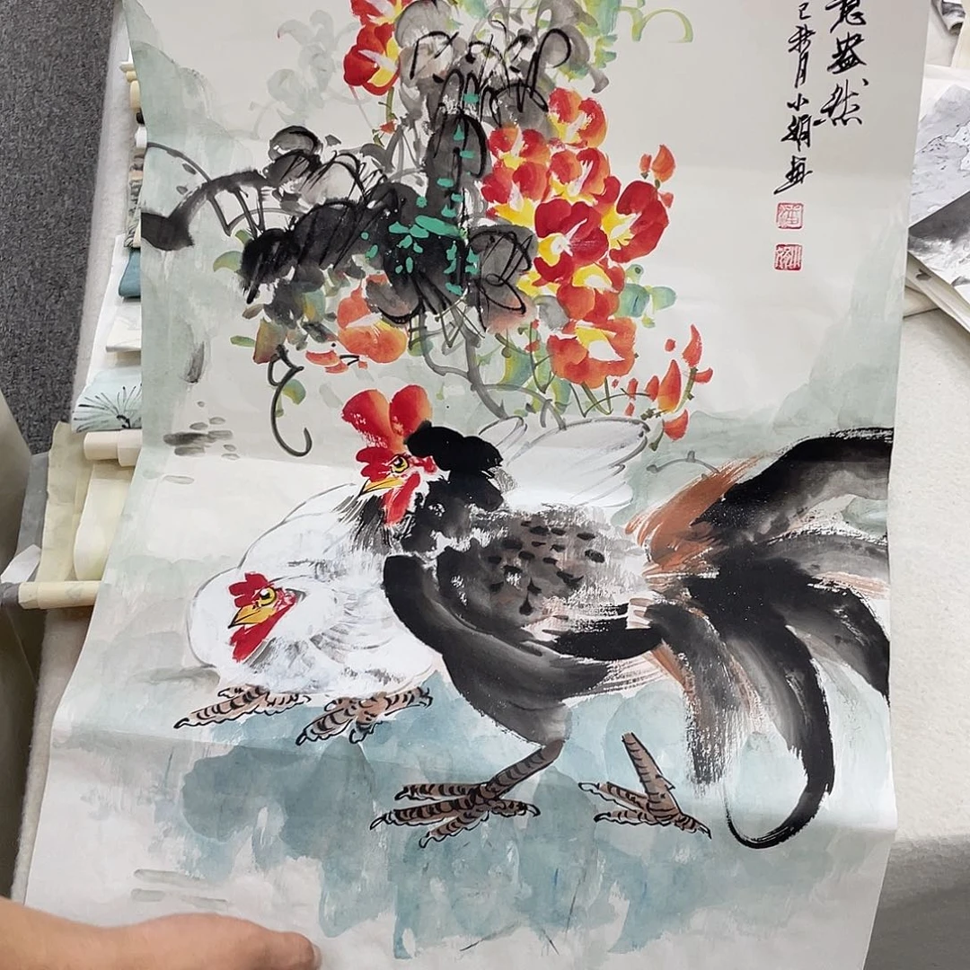 国画纯手绘字画宣纸
