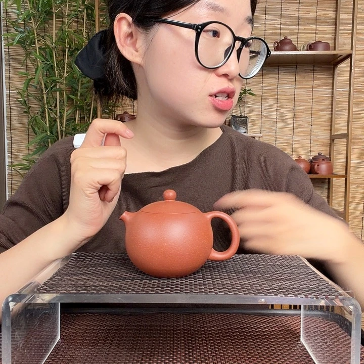 紫砂茶壶原矿红降坡河豚西施壶微瑕没礼盒200CC左右