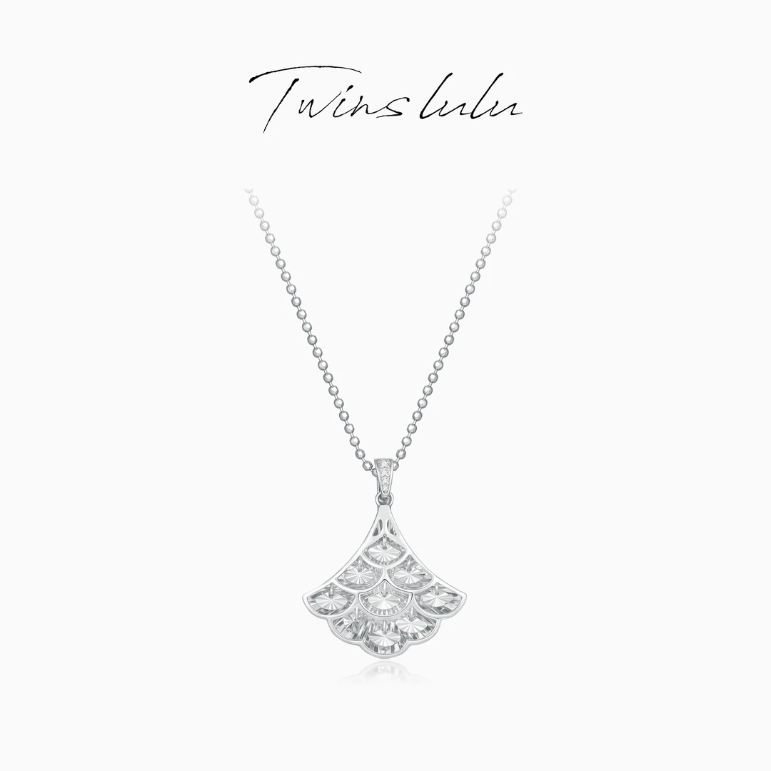 TWINS LULU【银杏叶】圣诞节  轻奢时尚轻奢风小裙子项链TSJ7816