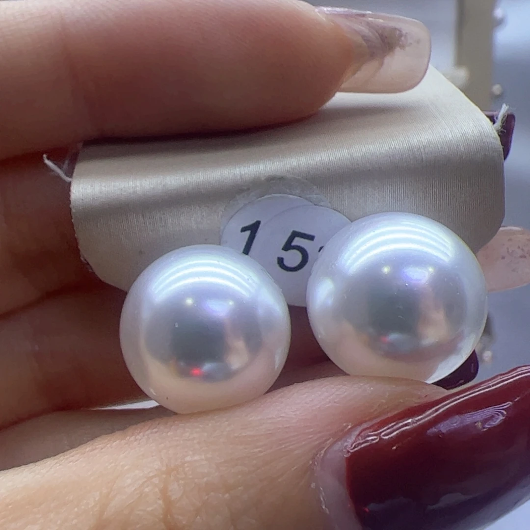 淡水珍珠耳饰18K金镶嵌