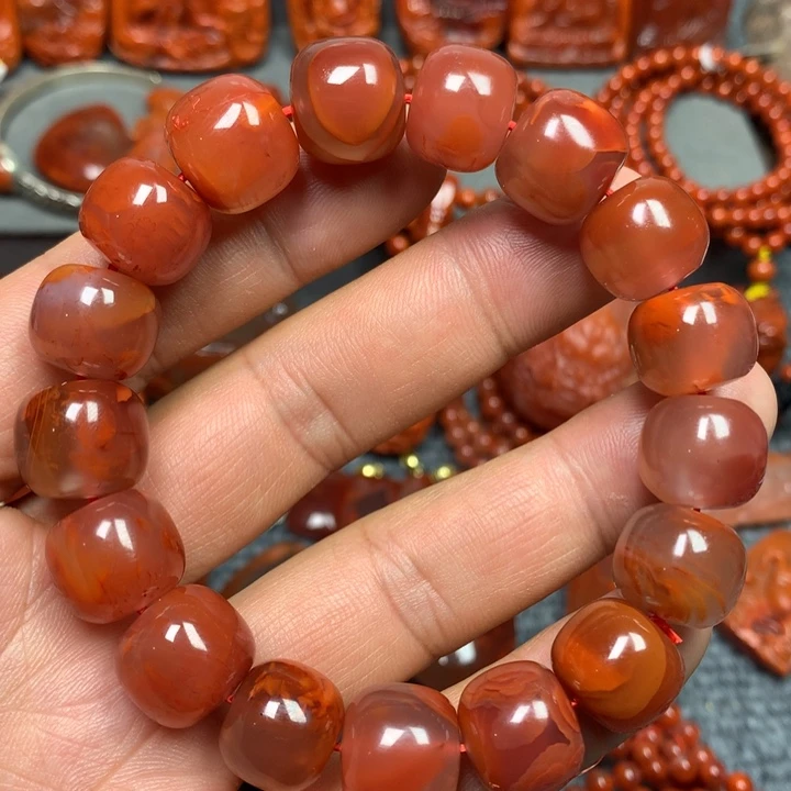 南红玛瑙手串未镶嵌14mm