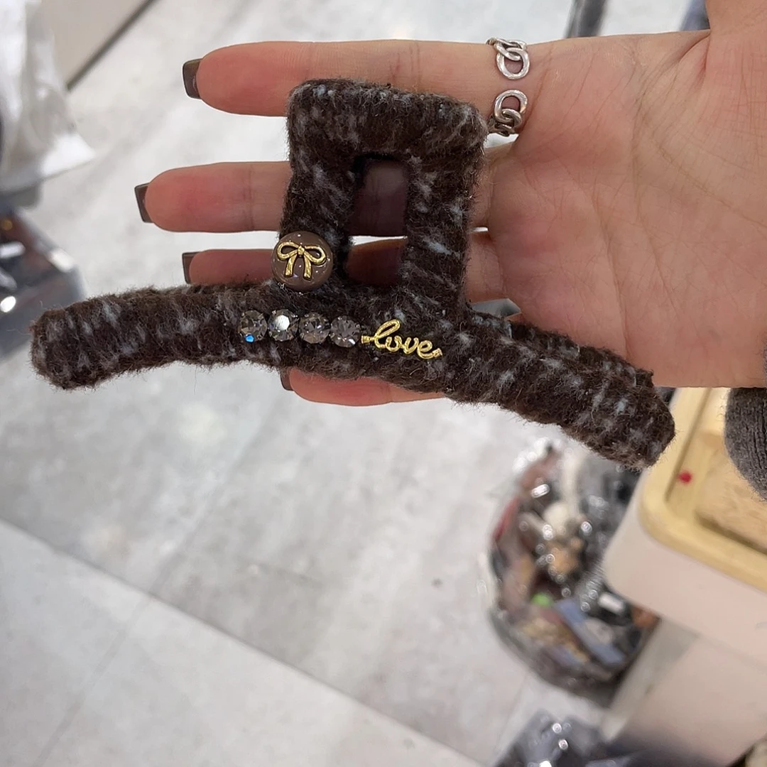 布艺非金属咖蓝格蝴蝶结13抓