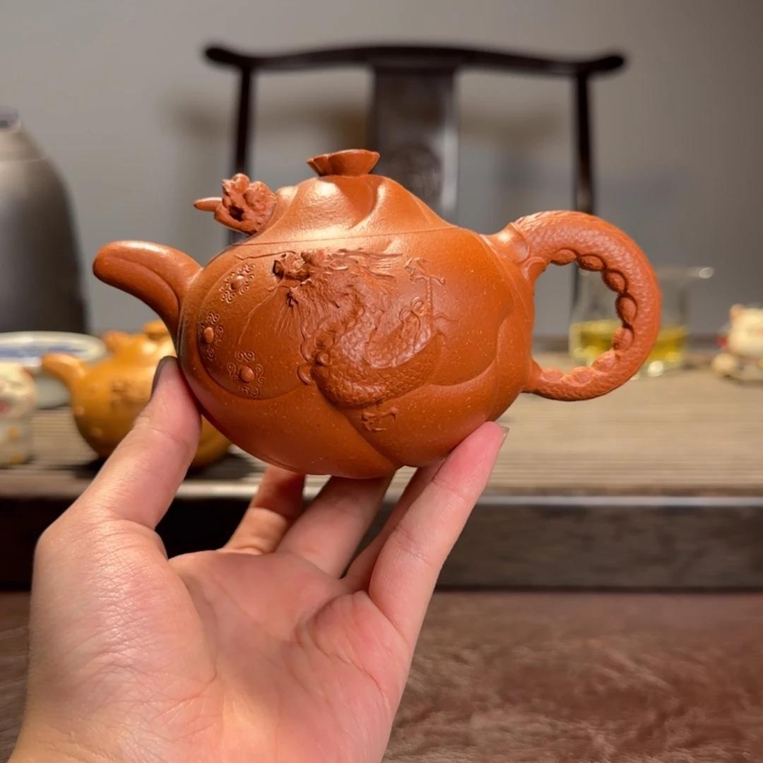 六***改紫砂茶壶鱼化龙鱼化龙