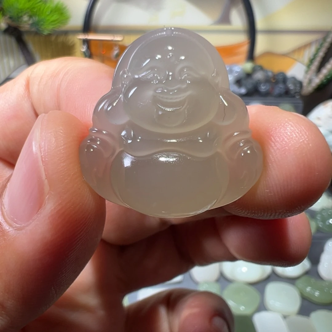 和田玉未镶嵌颈饰25mm