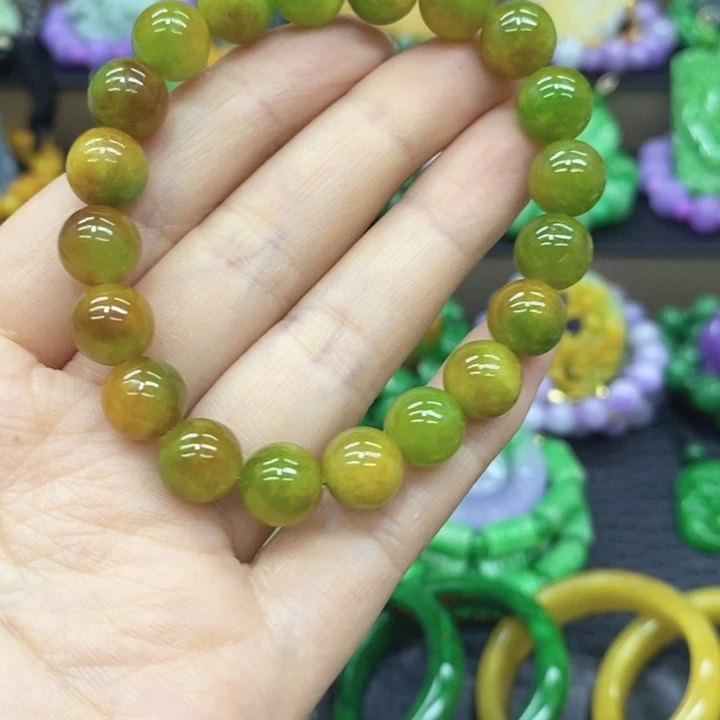 毛***蛋翡翠戒指未镶嵌手链35