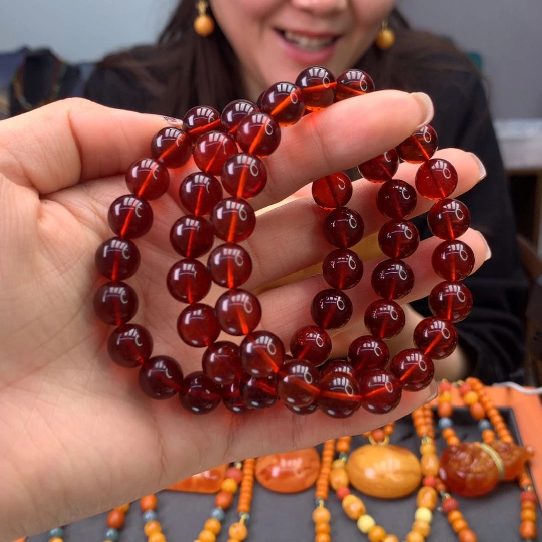 血珀手串未镶嵌多样性发一