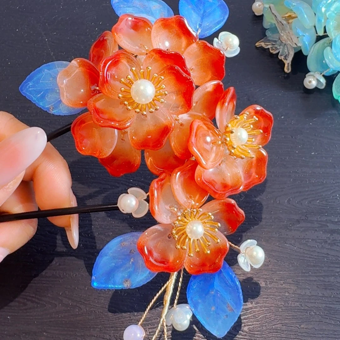 铁合金醋酸古风琉璃发簪闪购