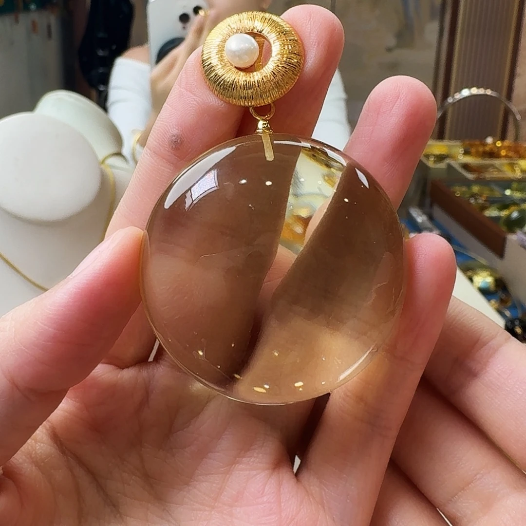 琥珀未镶嵌颈饰吊坠