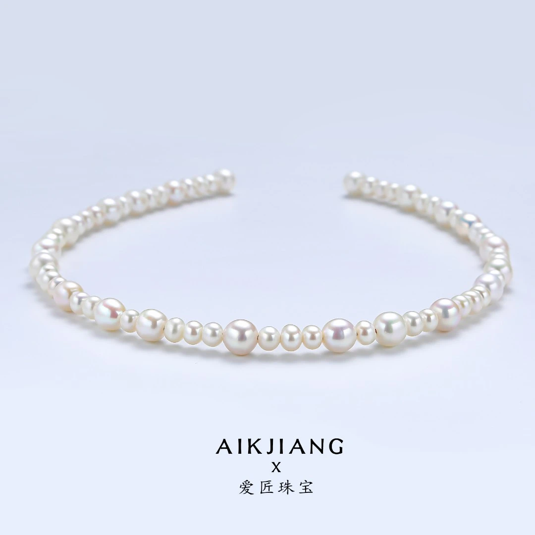 AIKJIANG/爱匠【白总】淡水珍珠白雪公主珍珠发箍 6-8mm