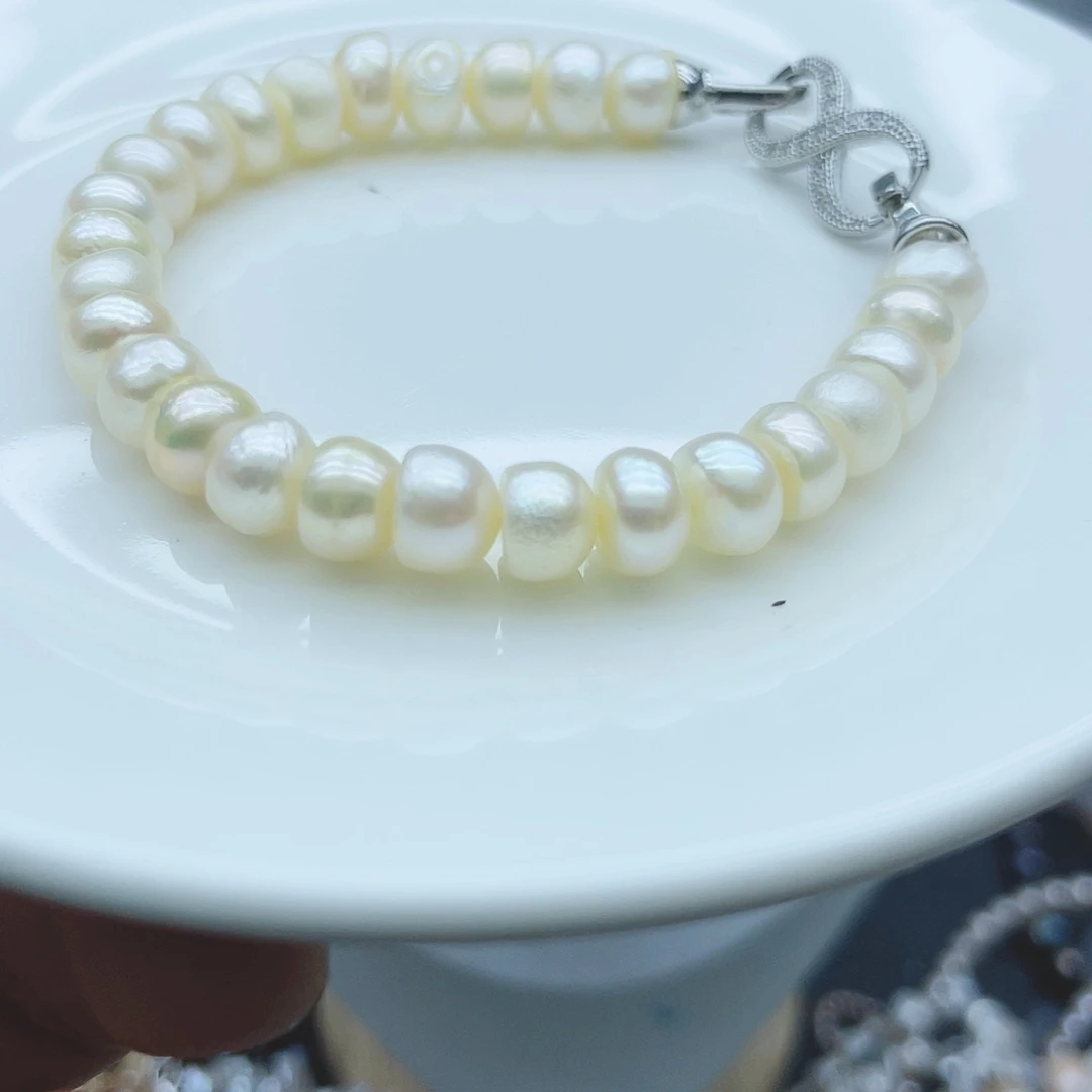 淡水珍珠颈饰钛钢