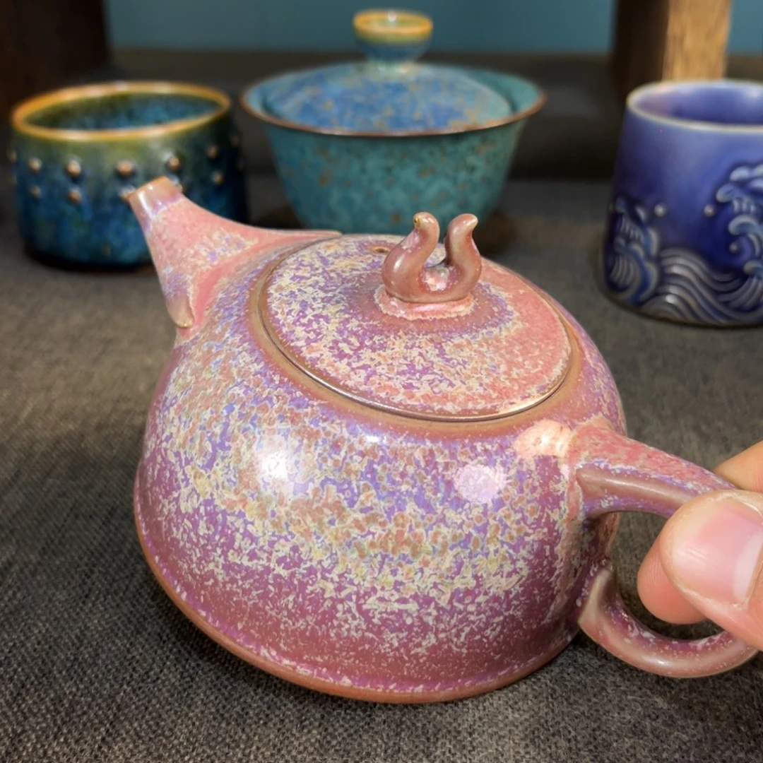 壶神后原矿釉高温烧钧瓷16