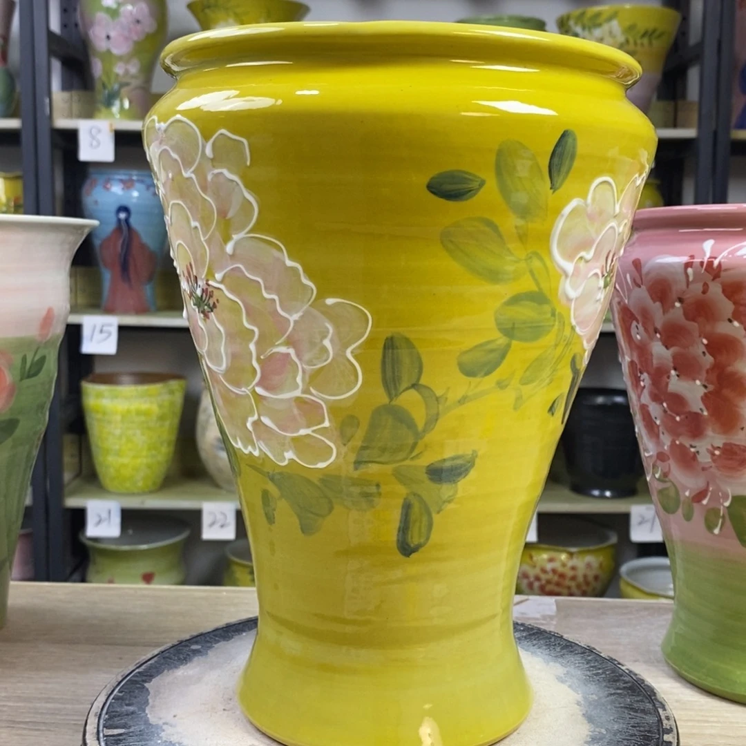 景德镇手工手绘陶瓷花盆