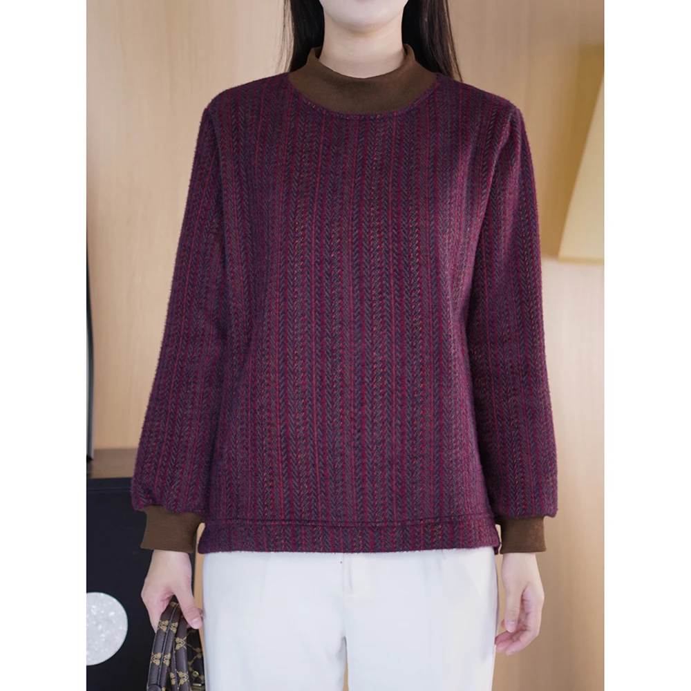 【加厚保暖】卫衣百搭内搭上衣上档次高级感胖妹妹大码女装外穿衣服