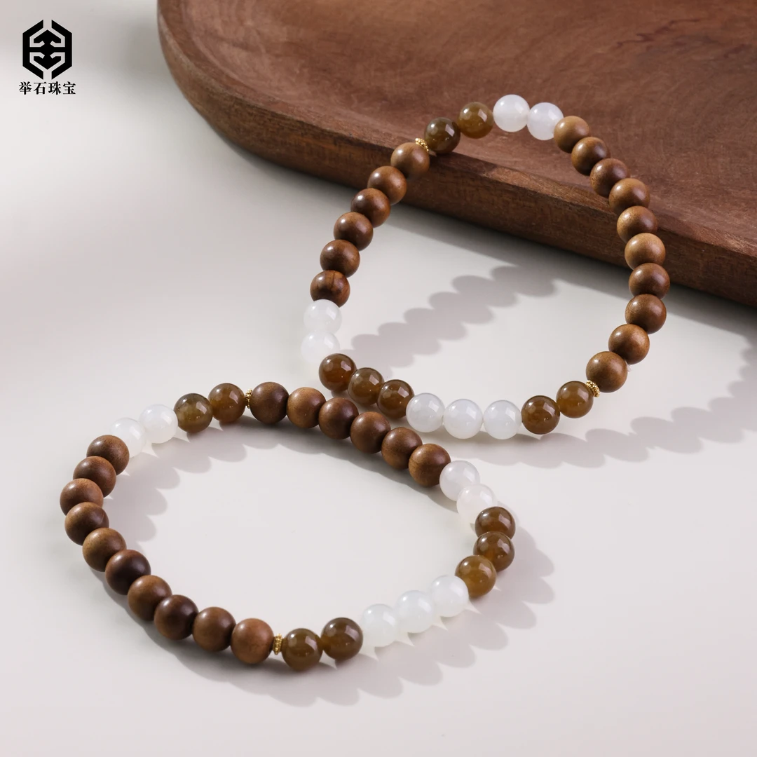 【举石饰品】X0816-H12-0110檀香木手串（一件/多样性发/约6mm）Z