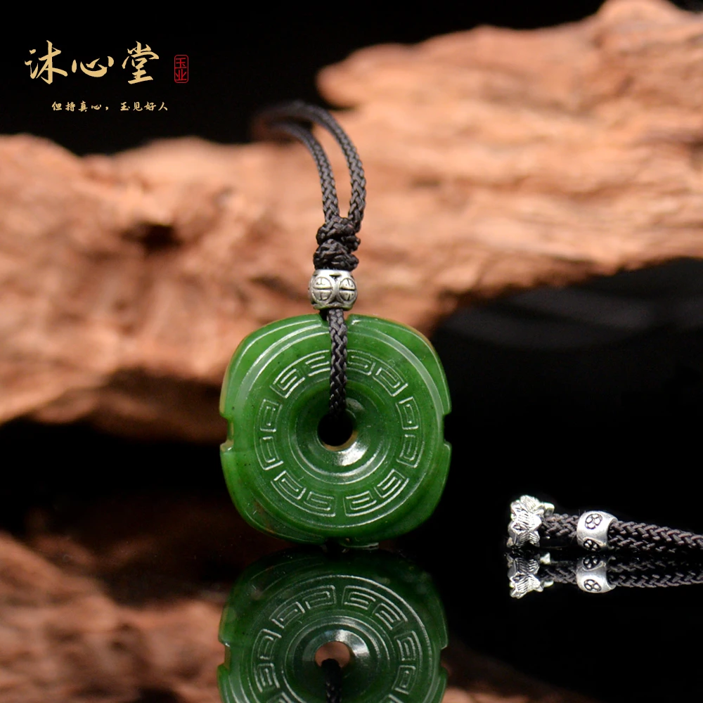 玉琮 | 俄料7号矿聚红皮和田玉碧玉菠菜绿玉琮加厚吊坠多样性发货