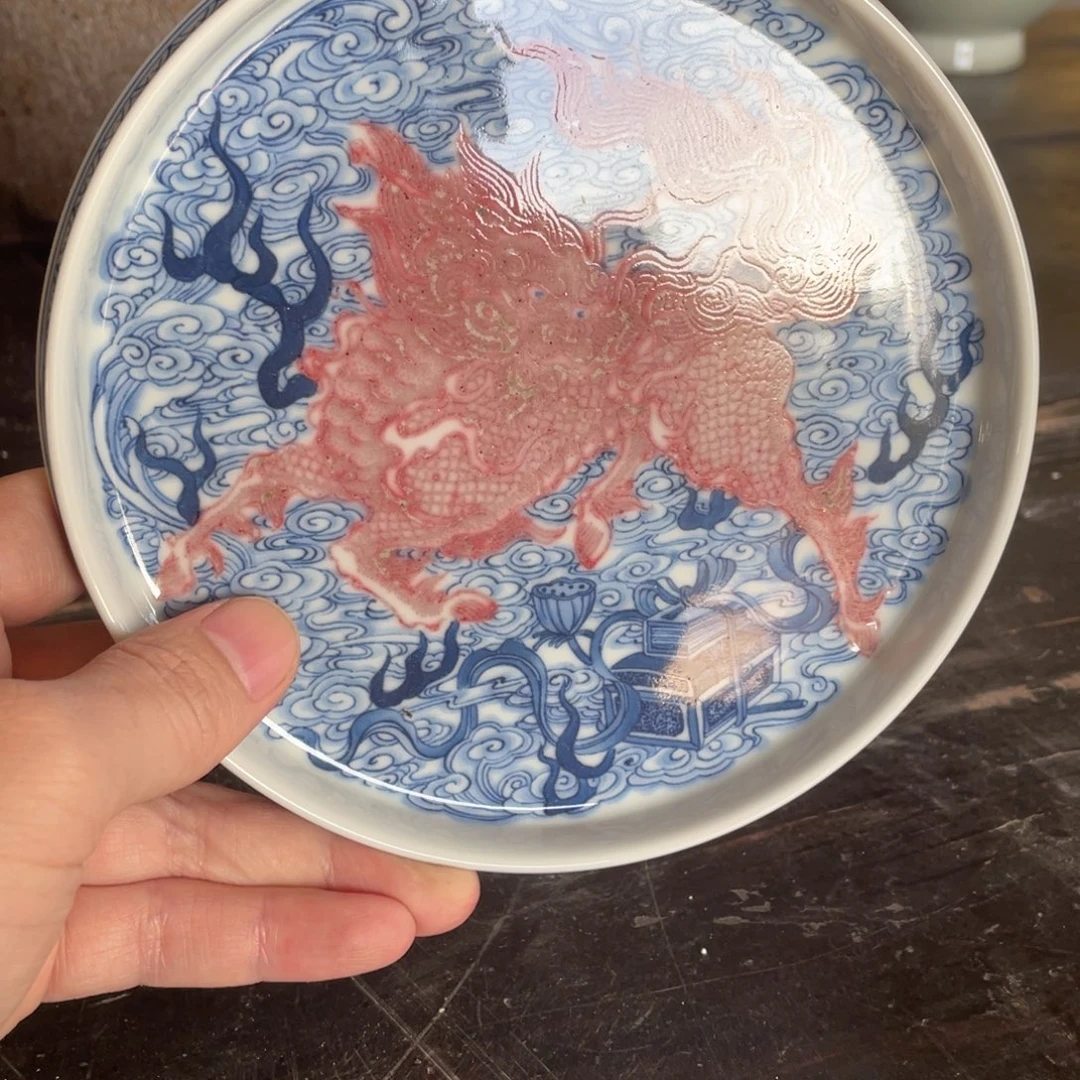 E***w青花釉里红主人杯