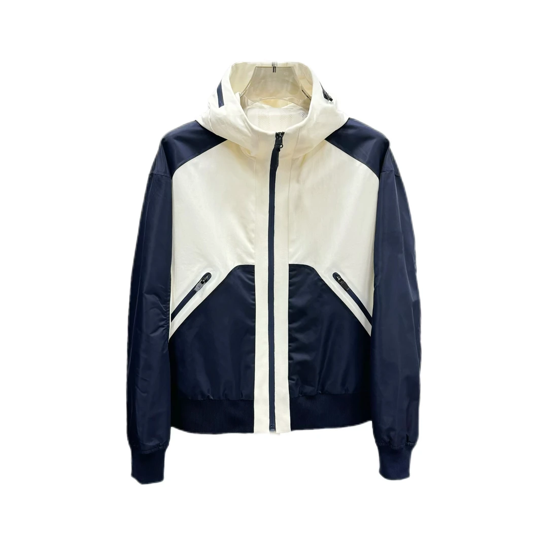 【李先生】春季新款 连帽款男士夹克外套 拼接撞色款夹克外套 996