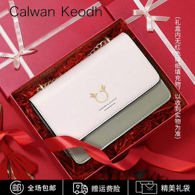 Calwan Keodh真皮包包女2025新款斜挎单肩包生日礼物送女友送老婆