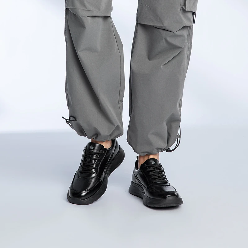 康奈25年新款秋季男士运动休闲百搭时尚软底潮流德比鞋15255015