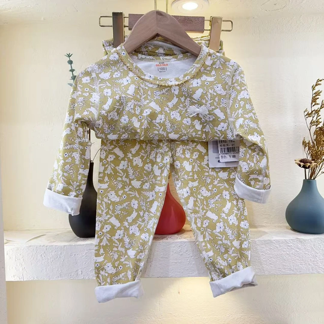 【新疆包邮】福利款女童碎花家居服套装