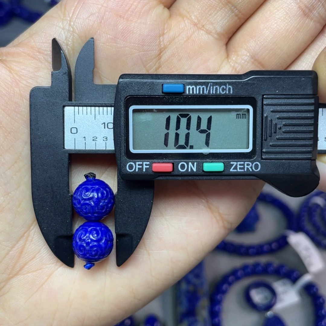 未镶嵌青金石10mm回纹对珠