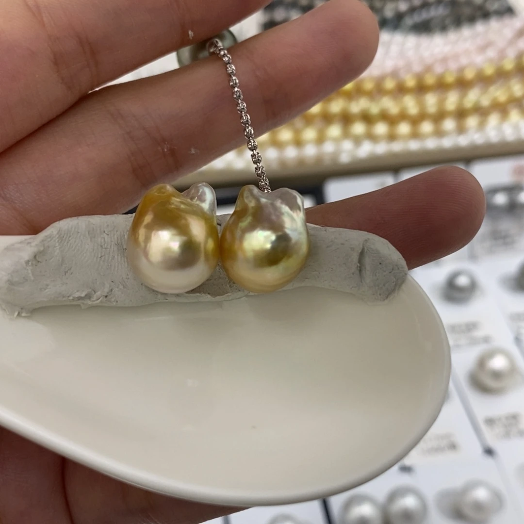 海水珍珠裸珠未镶嵌极光巴洛克12-13不含配件