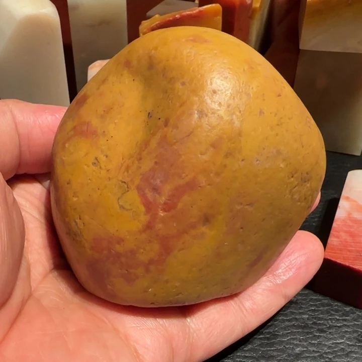 老挝石田黄原石，