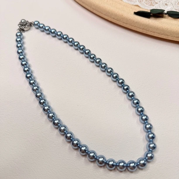 铜合金仿珍珠项链 【六六中古】孤品复古项链ew440链长43