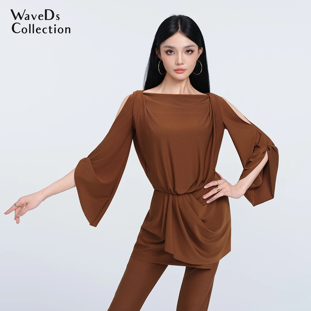 WAVE未午成人拉丁舞服“随形”上衣裙连体秋冬国标舞服教师服练功服