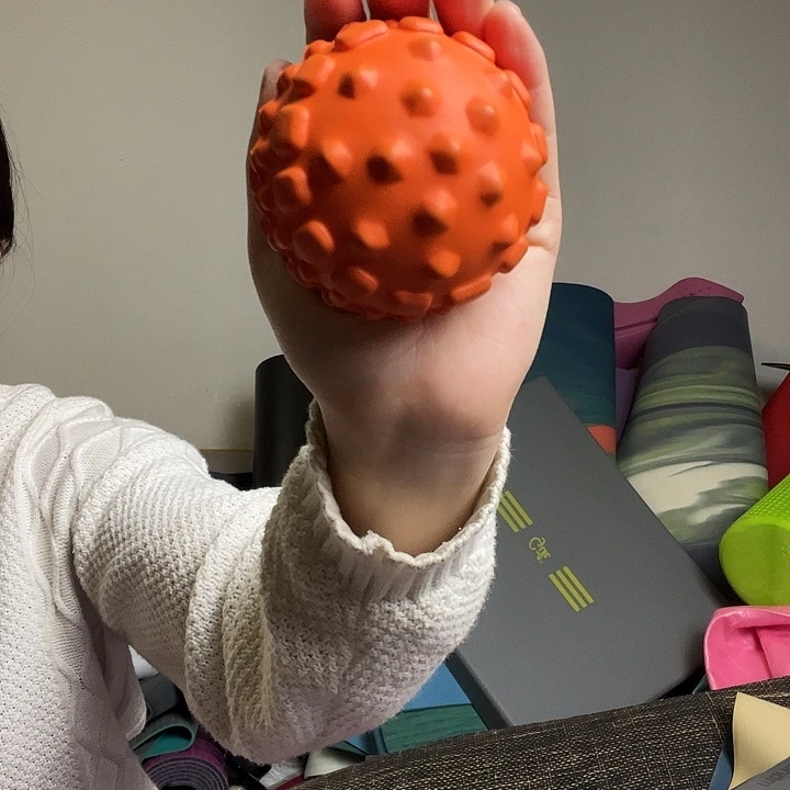 亚麻橡胶橙色筋膜球一个瑕疵，特价