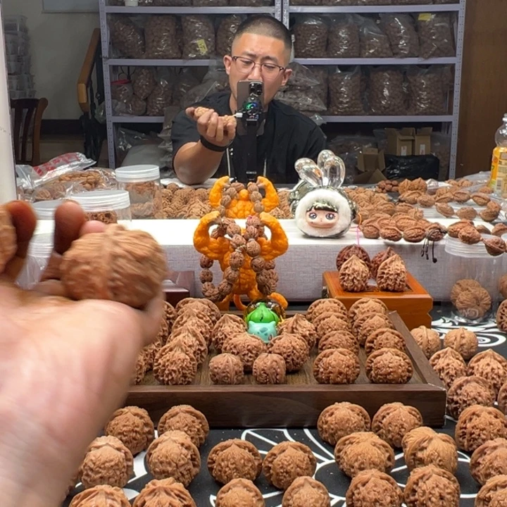 寒***蝉吊坠文玩核桃南瓜