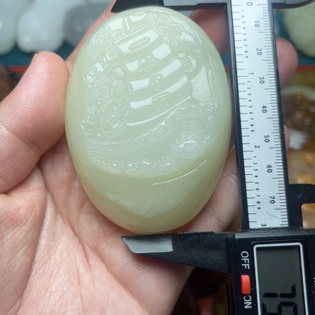 石材天然方解石手把件不退换