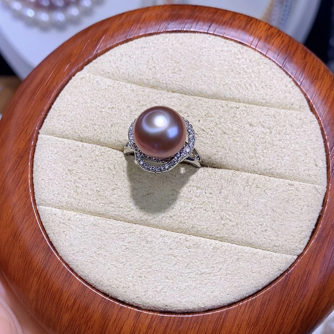 合金戒指淡水珍珠